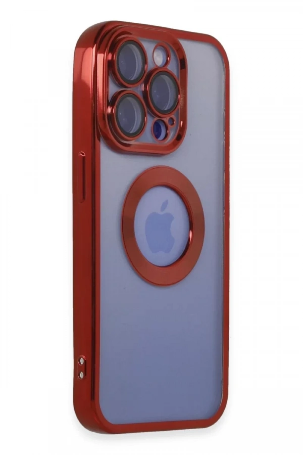 Apple iPhone 15 Pro Kılıf Slot Silikon - Kırmızı