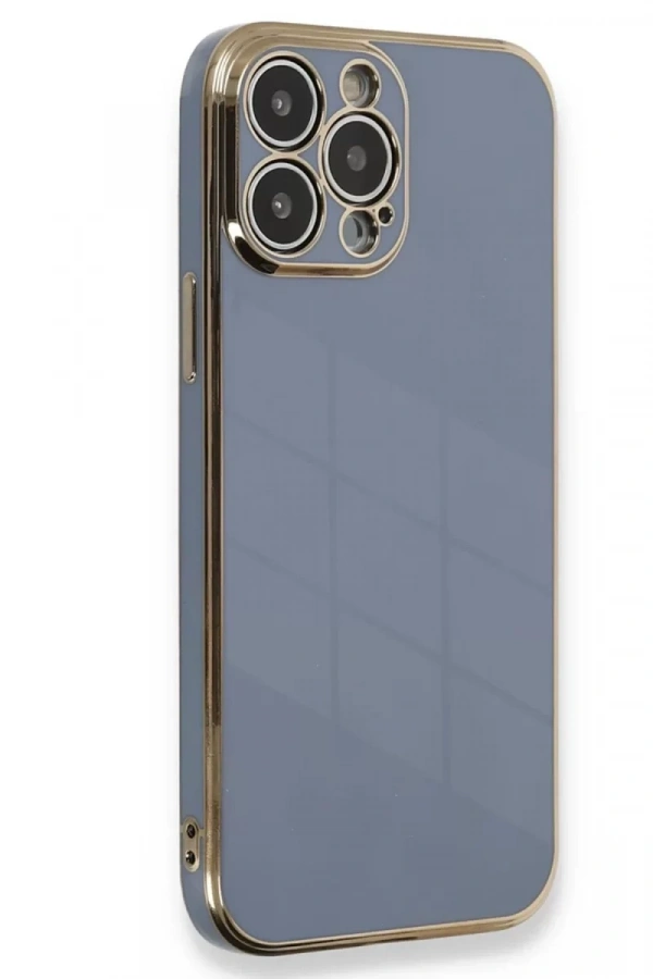 Apple iPhone 15 Pro Kılıf Volet Silikon - Mavi