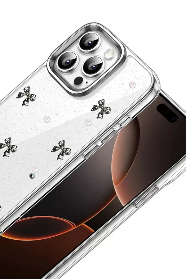 Apple iPhone 15 Pro Max Fiyonk Desenli Kapak - Desen 8