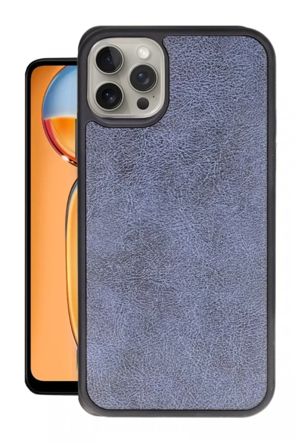 Apple iPhone 15 Pro Max Kılıf Aras Deri Kapak - Lacivert