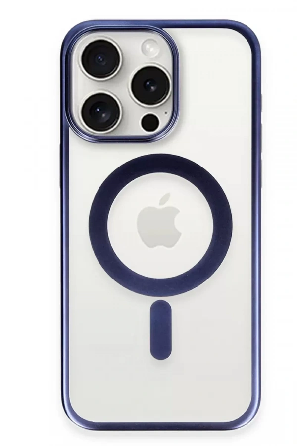 Apple iPhone 15 Pro Max Kılıf Erozi Magsafe Kapak - Lacivert