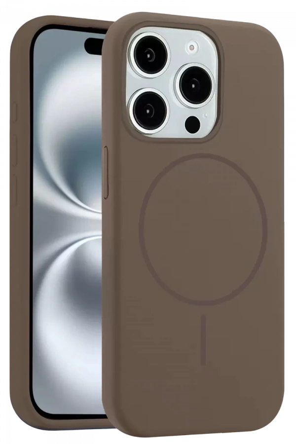 Apple iPhone 15 Pro Max Kılıf Jully Magsafe Kapak - Kahverengi
