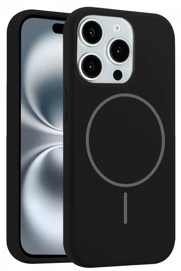 Apple iPhone 15 Pro Max Kılıf Jully Magsafe Kapak - Siyah