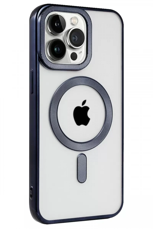 Apple iPhone 15 Pro Max Kılıf Kronos Magsafe Kapak - Lacivert