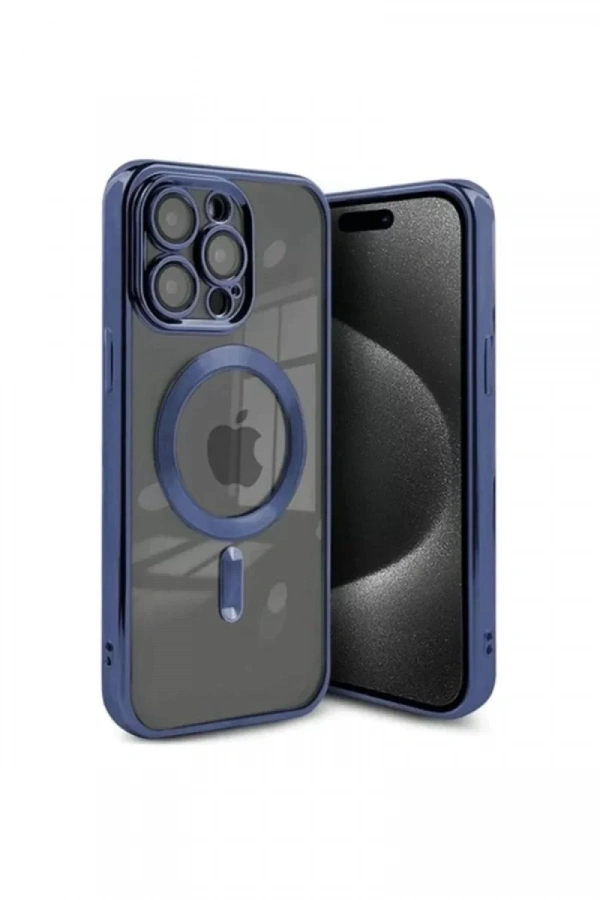 Apple iPhone 15 Pro Max Kılıf Kross Magneticsafe Kapak - Lacivert
