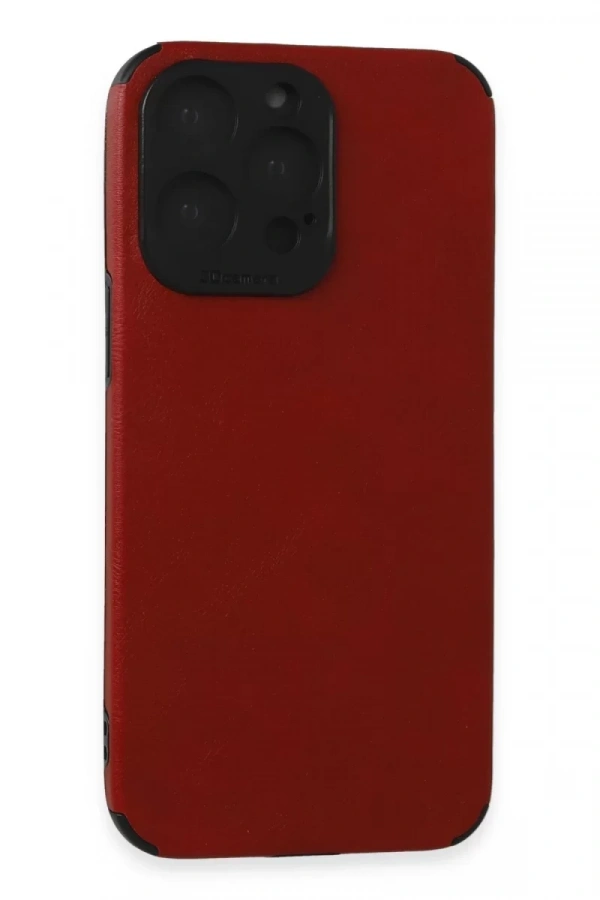Apple iPhone 15 Pro Max Kılıf Loop Deri Silikon - Kırmızı