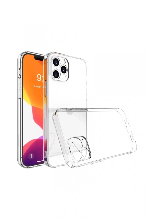 Apple iPhone 15 Pro Max Kılıf Lüx Şeffaf Silikon