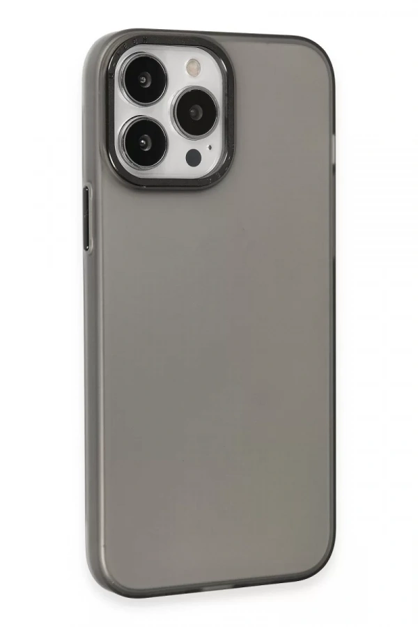 Apple iPhone 15 Pro Max Kılıf Modos Metal Kapak - Siyah