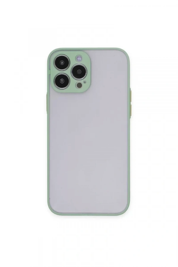 Apple iPhone 15 Pro Max Kılıf Montreal Silikon Kapak - Açık Yeşil
