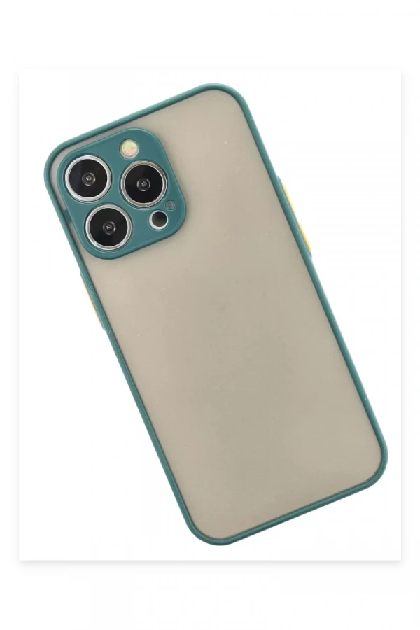 Apple iPhone 15 Pro Max Kılıf Montreal Silikon Kapak - Yeşil
