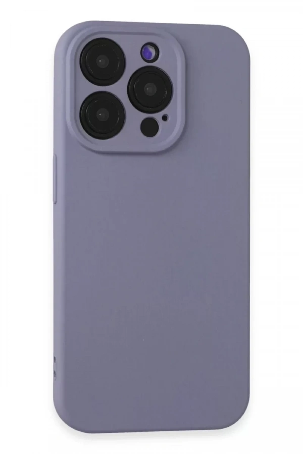 Apple iPhone 15 Pro Max Kılıf Nano içi Kadife Silikon - Lila