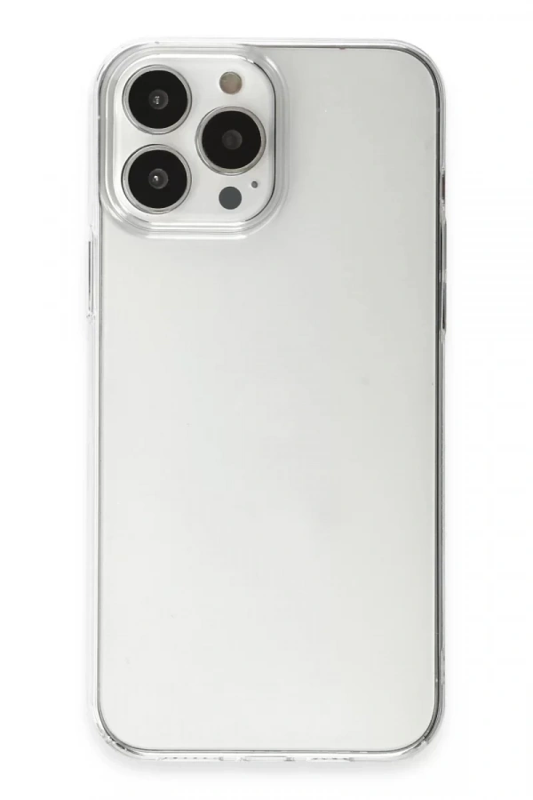 Apple iPhone 15 Pro Max Kılıf Pc Sert Şeffaf Kapak - Şeffaf