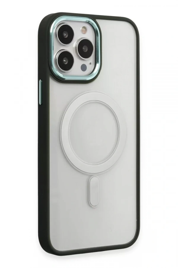 Apple iPhone 15 Pro Max Kılıf Room Magneticsafe Silikon - Köknar Yeşili