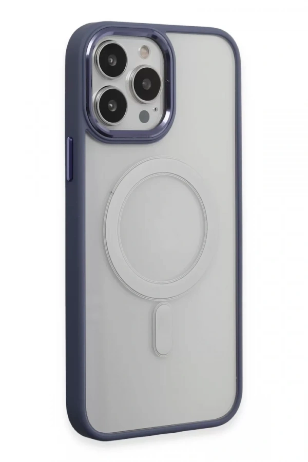 Apple iPhone 15 Pro Max Kılıf Room Magneticsafe Silikon - Sierra Blue