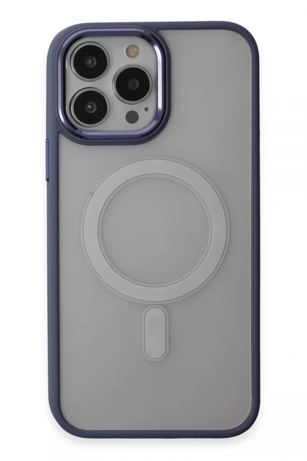 Apple iPhone 15 Pro Max Kılıf Room Magneticsafe Silikon - Sierra Blue