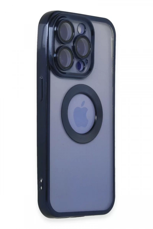 Apple iPhone 15 Pro Max Kılıf Slot Silikon - Lacivert