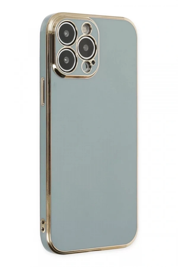 Apple iPhone 15 Pro Max Kılıf Volet Silikon - Açık Yeşil