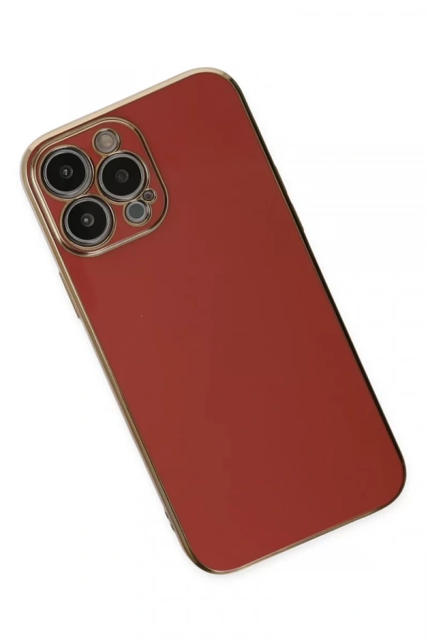 Apple iPhone 15 Pro Max Kılıf Volet Silikon - Kırmızı