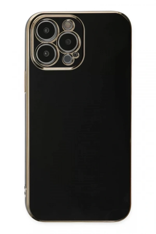 Apple iPhone 15 Pro Max Kılıf Volet Silikon - Siyah