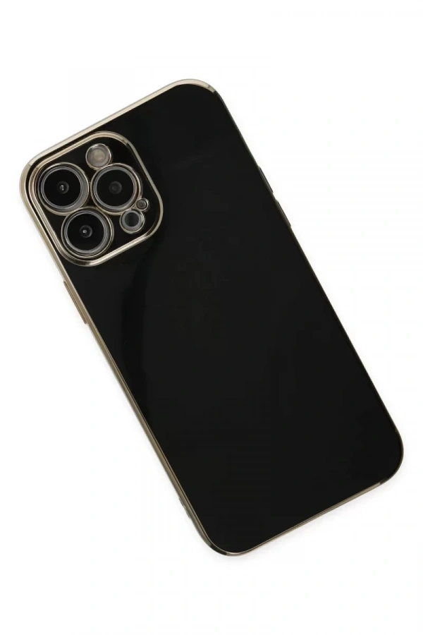 Apple iPhone 15 Pro Max Kılıf Volet Silikon - Siyah