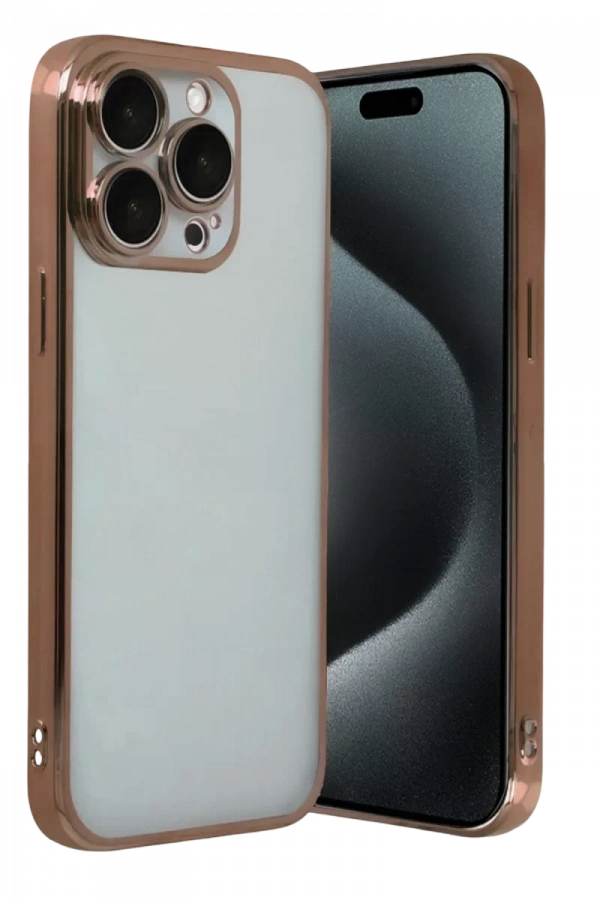 Apple iPhone 15 Pro Max Lensli Silikon - Çöl Titanyum