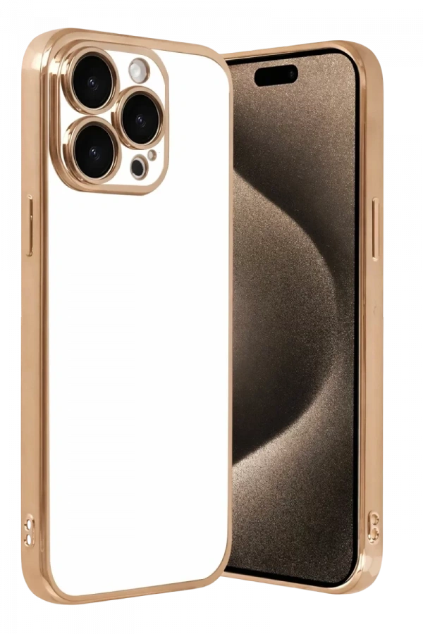 Apple iPhone 15 Pro Max Lensli Silikon - Gold