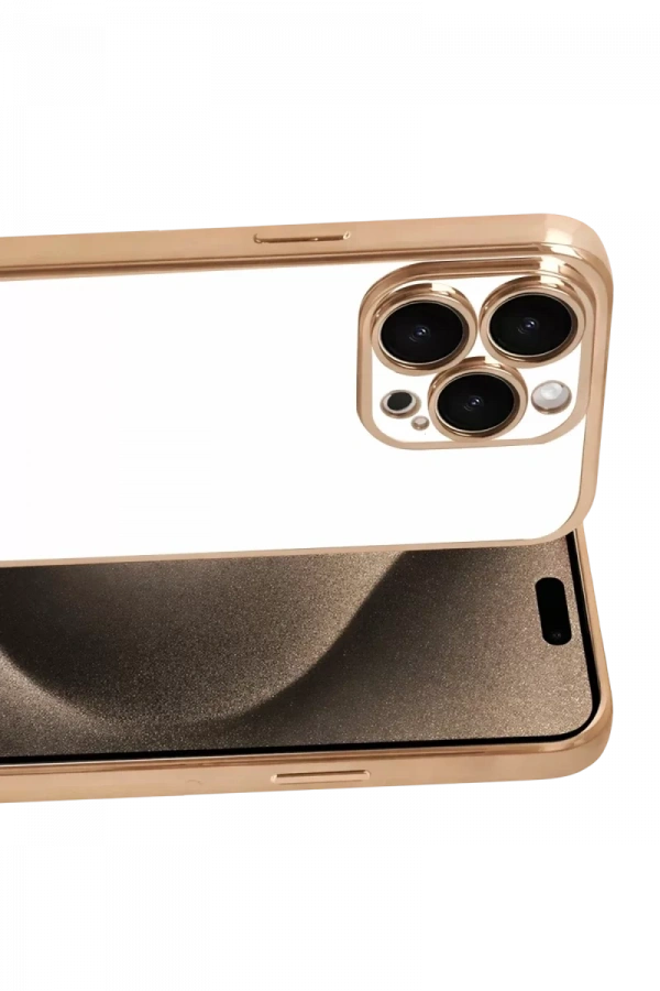 Apple iPhone 15 Pro Max Lensli Silikon - Gold