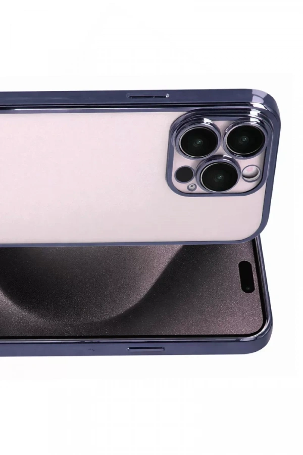 Apple iPhone 15 Pro Max Lensli Silikon - Lacivert