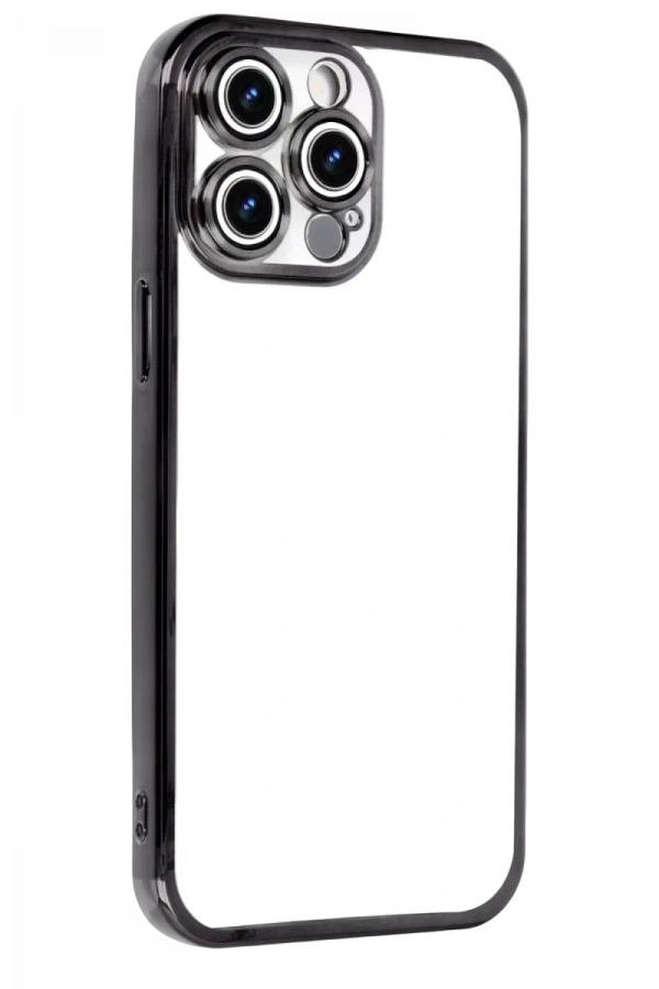 Apple iPhone 15 Pro Max Lensli Silikon - Siyah