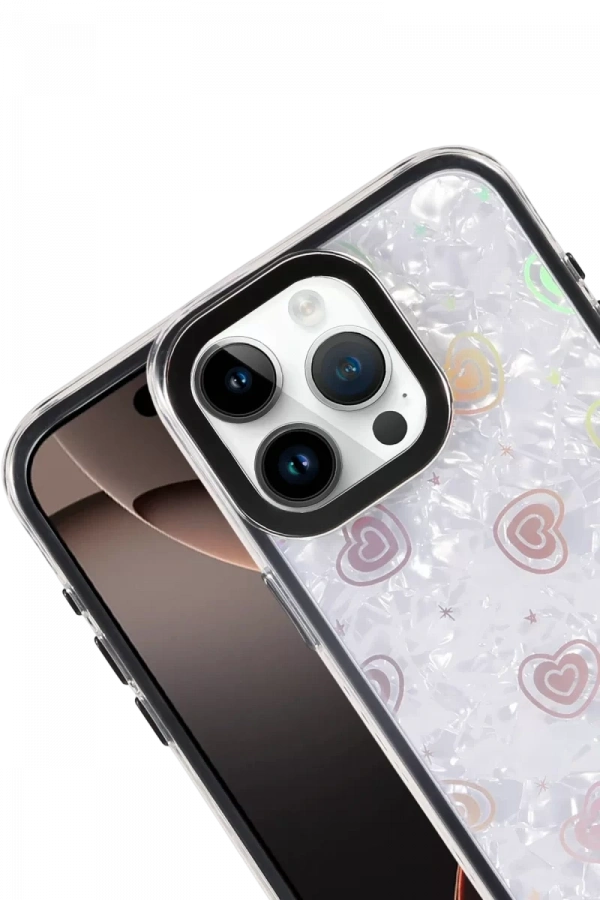 Apple iPhone 15 Pro Max Lumi Desenli Kapak - Siyah