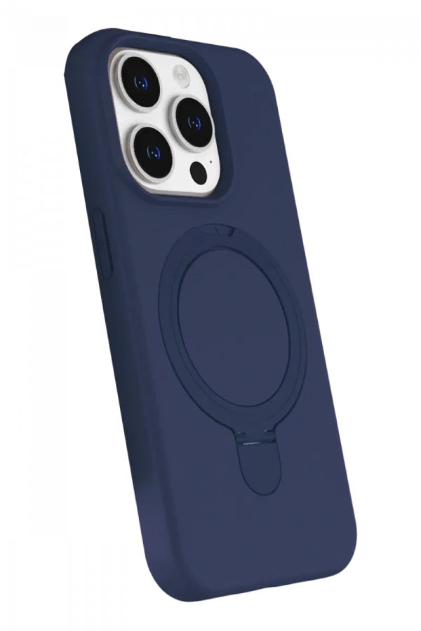 Apple iPhone 15 Pro Max Regal Magsafe Standlı Kapak - Lacivert