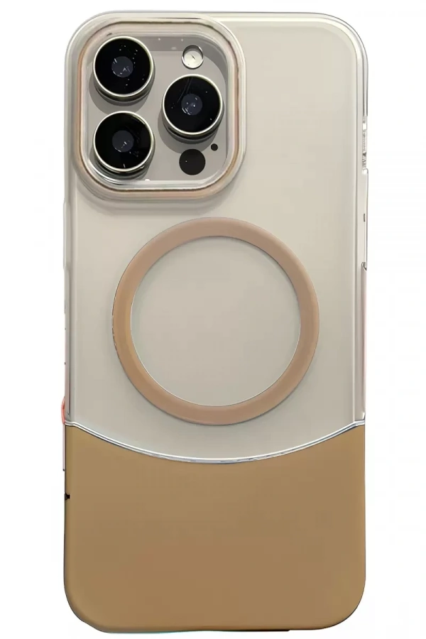Apple iPhone 15 Pro Max Velar Magsafe Kapak - Çöl Titanyum