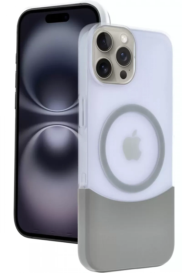 Apple iPhone 15 Pro Max Velar Magsafe Kapak - Natural Grey