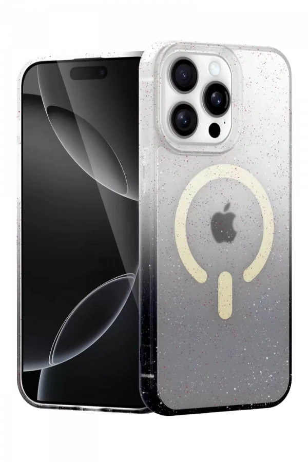 Apple iPhone 15 Pro Pummel Shiny Magsafe Kapak - Siyah
