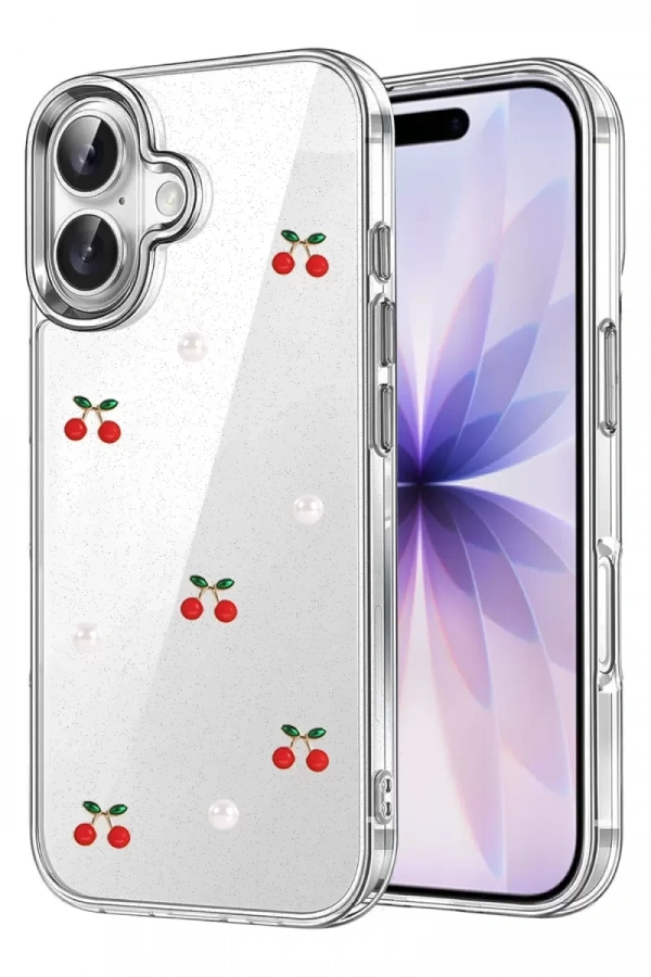 Apple iPhone 16 Fiyonk Desenli Kapak - Desen 9