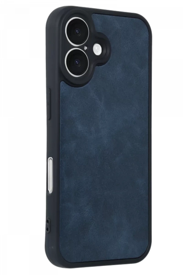 Apple iPhone 16 Kılıf Aras Deri Kapak - Lacivert