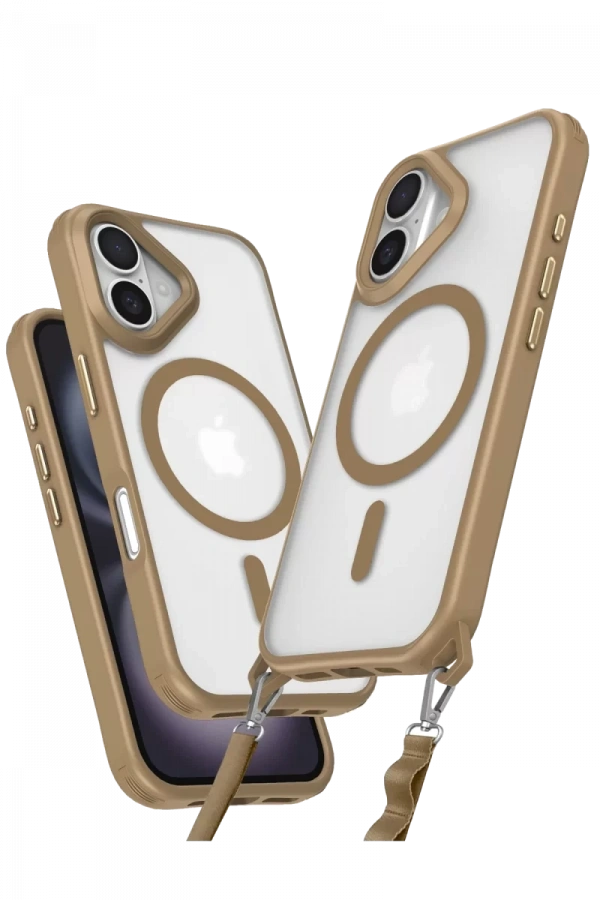 Apple iPhone 16 Kılıf Enka Magsafe Silikon Kılıf - Desert