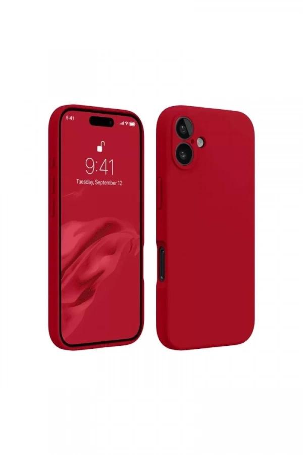 Apple iPhone 16 Kılıf First Silikon - Kırmızı