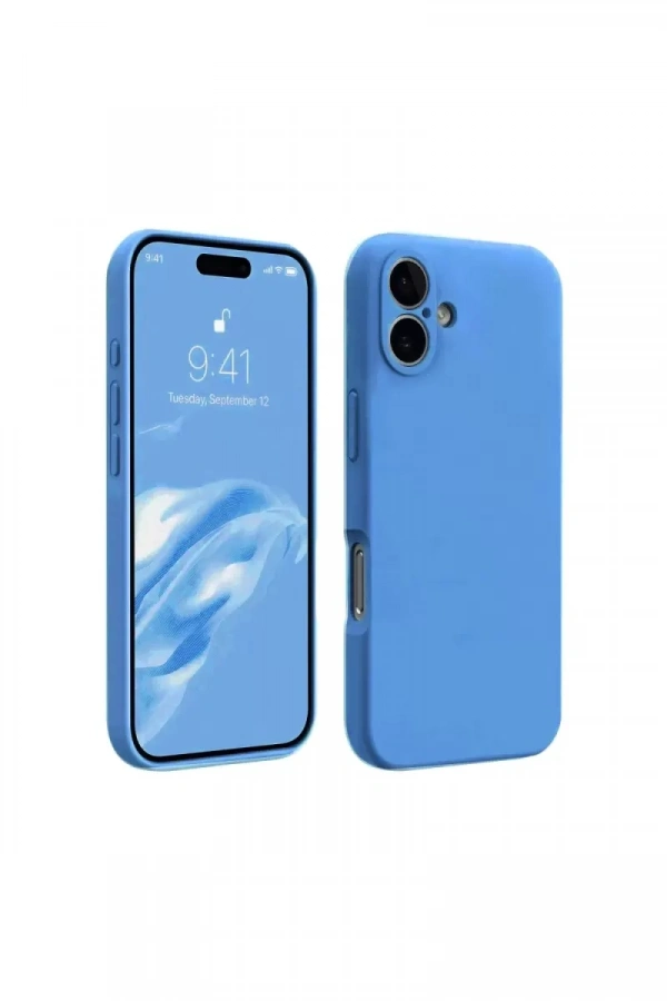 Apple iPhone 16 Kılıf First Silikon - Mavi