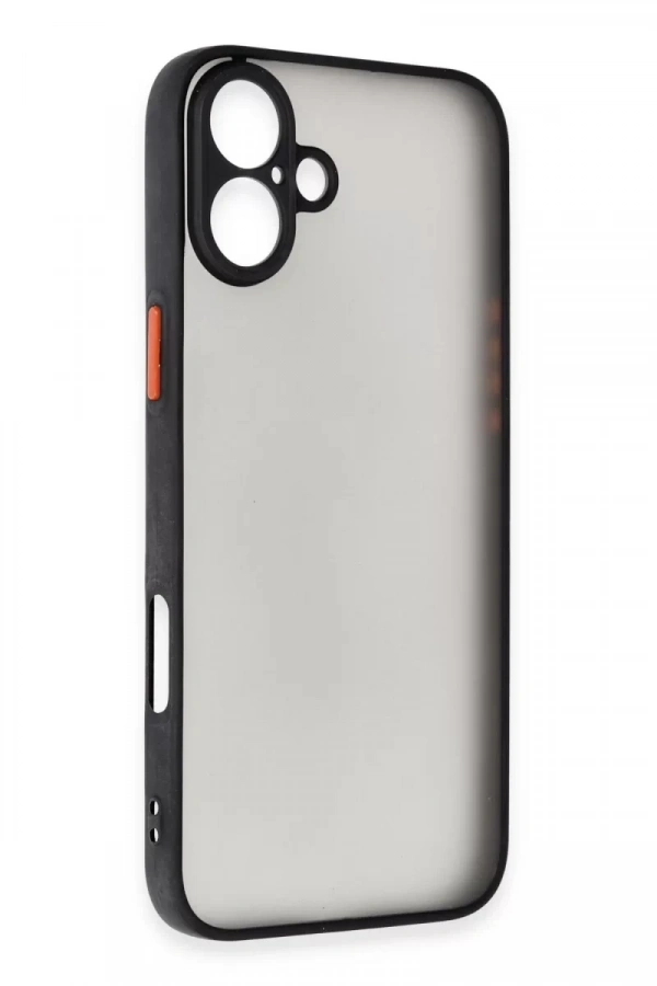 Apple iPhone 16 Kılıf Montreal Silikon Kapak - Siyah