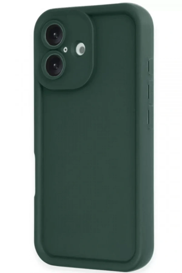 Apple iPhone 16 Kılıf Viera Silikon - Koyu Yeşil