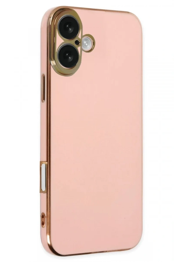 Apple iPhone 16 Kılıf Volet Silikon - Pembe