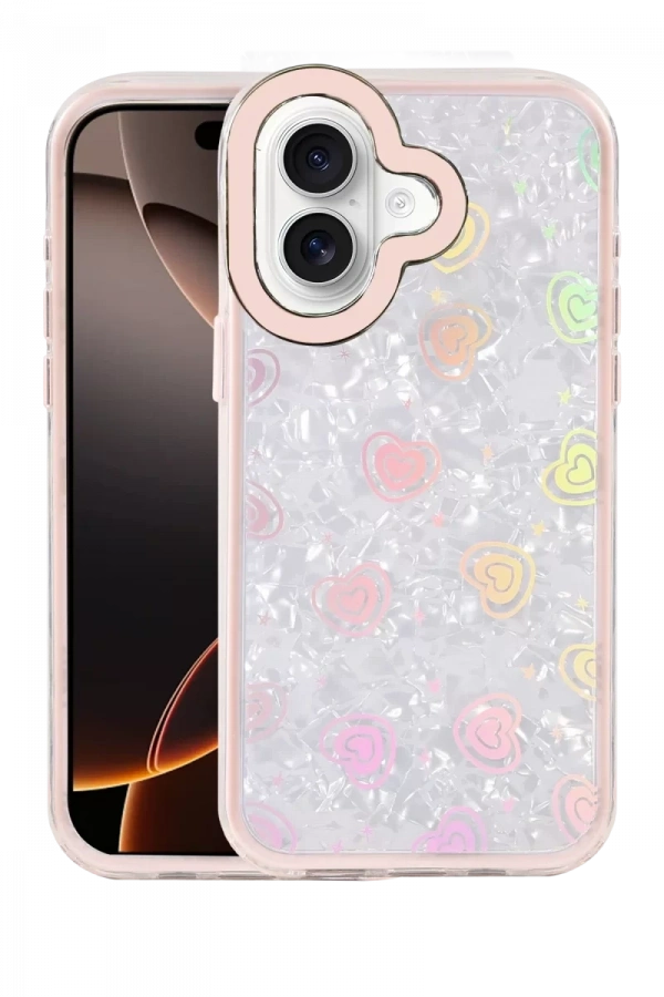 Apple iPhone 16 Lumi Desenli Kapak - Pembe