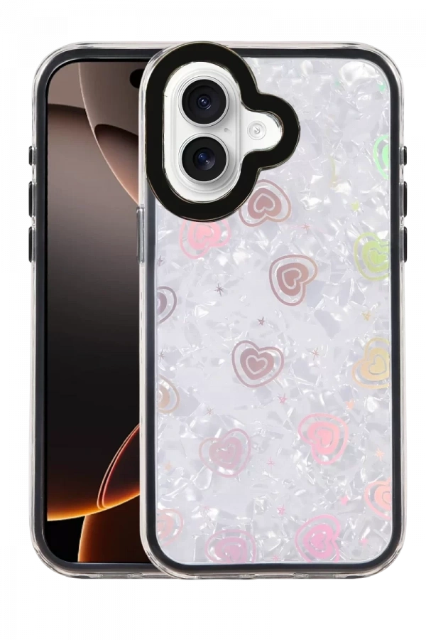 Apple iPhone 16 Lumi Desenli Kapak - Siyah