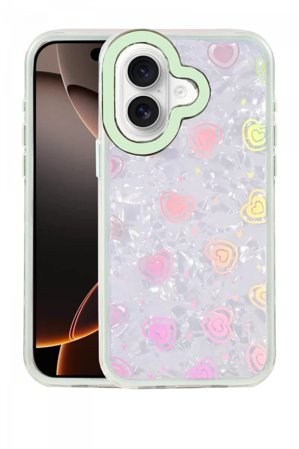 Apple iPhone 16 Lumi Desenli Kapak - Yeşil