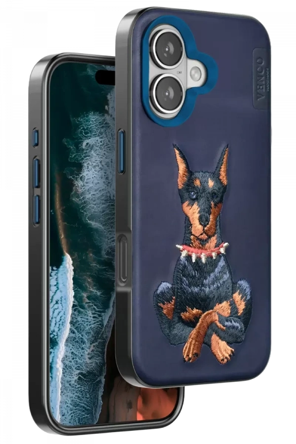 Apple iPhone 16 Perma Desenli Kapak - Lacivert