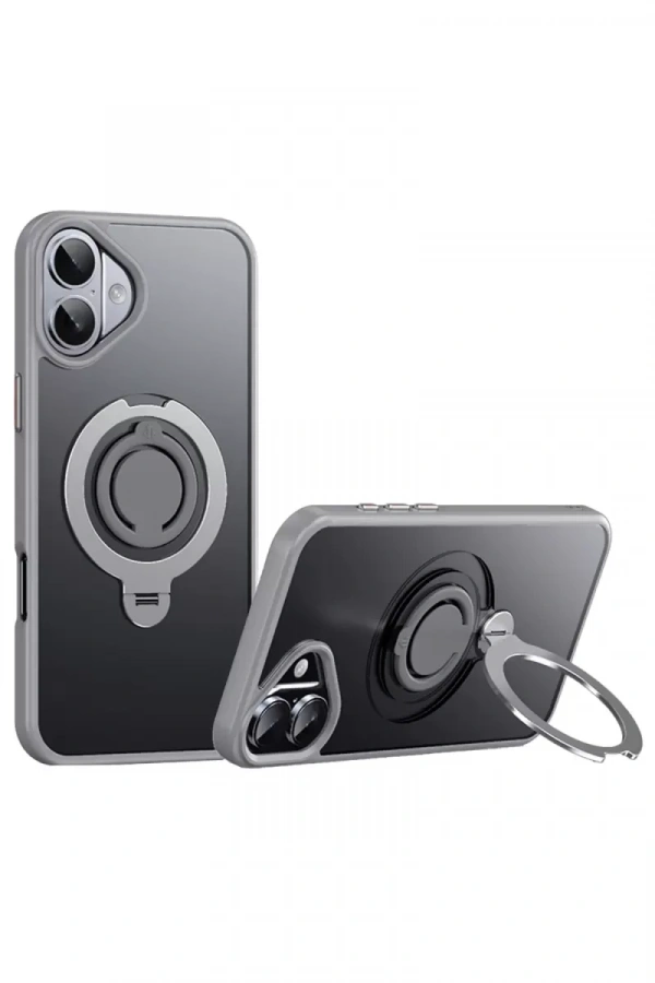 Apple iPhone 16 Plus Avatar 360 Dönen Magsafe Kapak - Titan Gri