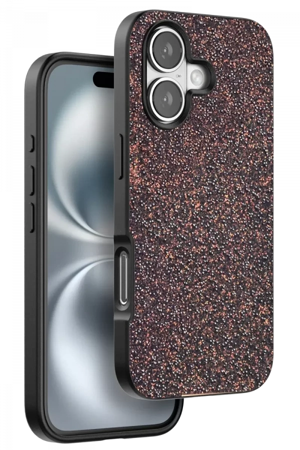 Apple iPhone 16 Plus Bright Simli Kapak - Derin Mor