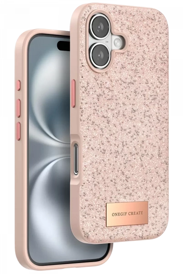 Apple iPhone 16 Plus Bright Simli Kapak - Pembe