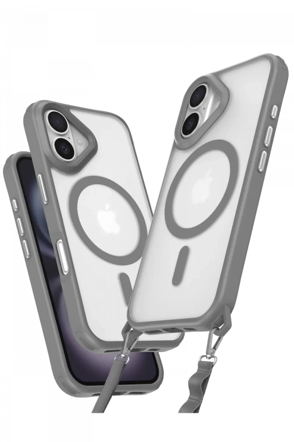 Apple iPhone 16 Plus Kılıf Enka Magsafe Silikon Kılıf - Titan Gri